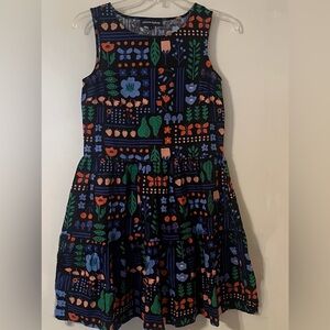 Princess Highway Linen Blend Dress, Size 8, Cottage Core Dark Floral.